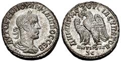 Roman Imperial Philip II. Seleucis and Pieria. Tetradrachm. 248 AD. Antioch. (Prieur-473). (McAlee-1043). Anv.: AYTOK K M IOYΛI ΦIΛIΠΠOC CЄB, laureate, draped and cuirassed bust to right. Rev.: ΔHMAPX
