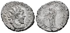 Roman Imperial Postumus. Antoninianus. 260-269 AD. Lugdunum. (Ric-V 2 75). (Rsc-199). Anv.: IMP C POSTVMVS P F AVG, radiate, draped and cuirassed bust to right. Rev.: MONETA AVG, Moneta standing to le