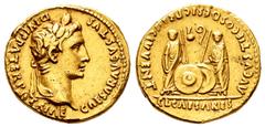 Roman Imperatorial Augustus. Aureus. 2 BC - AD 12. Lugdunum. (Ric-206). (Bmcre-515). (Cal-176). Anv.: CAESAR AVGVSTVS DIVI F PATER PATRIAE, laureate head right. Rev.: AVGVSTI F COS DESIG PRINC IVVENT,