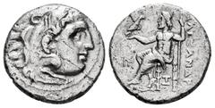 Greek Coins Kingdom of Macedon. Alexander III, "The Great". Drachm. 325-323 BC. Abydos. Struck under Kalas or Demarchos. (Price-1528). (Müller-1618). Anv.: Head of Herakles to right, wearing lion's sk