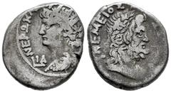 Roman Imperial Nero. Tetradrachm. RY 14 = 67-68 AD. Alexandria. (Dattari-257). (Köln-207). (Bmc-127). Anv.: NEPΩ ΚΛ(AV KAIΣ ΣEB ΓEP AV), radiate bust of Nero left, L IΔ in left field. Rev.: (ZEYΣ) NEM