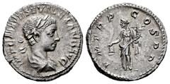 Roman Imperial Severus Alexander. Denarius. 222 AD. Rome. (Ric-IV 11). (Rsc-216). Anv.: IMP C M AVR SEV ALEXAND AVG, laureate, draped and cuirassed bust to right . Rev.: P M TR P COS P P, Libertas sta