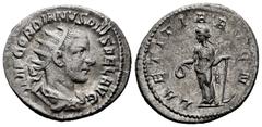 Roman Imperial Gordian III. Antoninianus. 241-243 AD. Rome. (Ric-IV 86). (Rsc-121). Anv.: IMP GORDIANVS PIVS FEL AVG, radiate, draped and cuirassed bust to right. Rev.: LAETITIA AVG N, Laetitia standi
