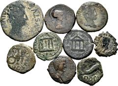 Large Lots Lot of 7 coins of Cartagonova, 1 unit, 7 semis, 1 quadrant. TO EXAMINE. F/Choice F. Est...100,00. SPANISH DESCRIPTION: Lote de 7 piezas de Cartagonova, 1 as, 7 semis, 1 cuadrante. A EXAMINA