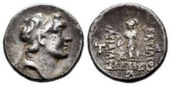 Greek Coins Cappadocian Kingdom. Ariarathes IV Eusebes. Drachm. RY 33 = 131/0 BC. Eusebia-Mazaka. (Hgc-7, 811). (Simonetta-117a). Anv.: Diademed head right. Rev.: ΒΑΣΙΛΕΩΣ ΑΡΙΑΑΘOV ΕVΣEBOVΣ, Athena Ni