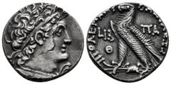 Greek Coins Ptolemaic Kings of Egypt. Cleopatra III and Ptolemy X Alexander I. Tetradrachm. Dated RY 12 of Cleopatra and 9 of Ptolemy = 106/5 . Alexandria. (Svoronos-1728). (Sng Cop-359). Anv.: Diadem