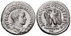 Roman Imperial Philip II. Seleucis and Pieria. Tetradrachm. 248 AD. Antioch. (Prieur-473). (McAlee-1043). Anv.: AYTOK K M IOYΛI ΦIΛIΠΠOC CЄB, laureate, draped and cuirassed bust to right. Rev.: ΔHMAPX