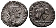 Roman Imperial Trebonianus Gallus. Seleucis and Pieria. Tetradrachm. 251 AD. Antioch. (Prieur-660). (McAlee-1172c). Anv.: AVTOK K Γ OVIB TPЄB ΓAΛΛOC CЄB, Laureate, draped and cuirassed bust to right; 