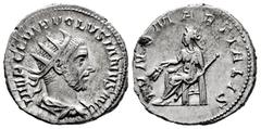 Roman Imperial Volusian. Antoninianus. 251-253 AD. Rome. (Ric-69). (Rsc-70). Anv.: IMP C C VIB VOLVSIANVS AVG, radiate, draped and cuirassed bust to right. Rev.: IVNO MARTIALIS. Juno seated left with 