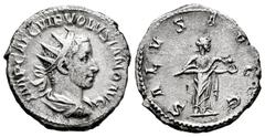 Roman Imperial Volusian. Antoninianus. 251-253 AD. Rome. (Ric-IV 184). (Rsc-118). Anv.: IMP CAE C VIB VOLVSIANO AVG, radiate, draped and cuirassed to right . Rev.: SALVS AVGG, Salus standing to right,