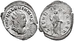 Roman Imperial Valerian I. Antoninianus. 259-260 AD. Milano. (Spink-9976). (Ric-256). (Seaby-204). Rev.: SECVRIT PERPET . Ag. 3,87 g. Choice VF. Est...50,00. Spanish Description: Valeriano I. Antonini