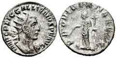 Roman Imperial Gallienus. Antoninianus. 255-256 AD. Rome. (Ric-159). Anv.: IMP C P LIC GALLIENVS P F AVG, radiate and cuirassed bust right. Rev.: PROVIDENTIA AVGG, Providentia standing slightly left, 