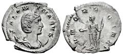 Roman Imperial Salonina. Antoninianus. 257-258 AD. Rome. (Ric-29). Anv.: SALONINA AVG, draped bust set on crescent right. Rev.: IVNO REGINA, Juno standing left, holding patera and sceptre. Ag. 2,36 g.