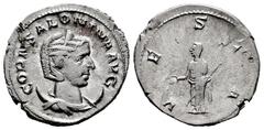Roman Imperial Salonina. Antoninianus. 253-254 AD. Viminacium. (Ric-V 39). (Rsc-137). Anv.: CORN SALONINA AVG, draped bust set on crescent right. Rev.: VESTA, Vesta standing left, holding patera and t