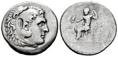 Greek Coins Pamphylia. Aspendos. Tetradrachm. CY 119 = 199/8 BC. In the name and types of Alexander III of Macedon. (Price-2861). Anv.: Head of Herakles right, wearing lion skin headdress. Rev.: Zeus 