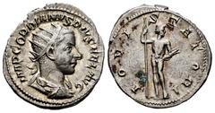 Roman Imperial Gordian III. Antoninianus. 241-243 AD. Rome. (Spink-8615). (Ric-84). (Seaby-109). Rev.: IOVI STATORI. Ag. 4,66 g. Choice VF. Est...35,00. Spanish Description: Gordiano III. Antoniniano.
