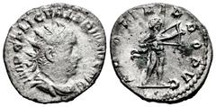 Roman Imperial Valerian I. Antoninianus. 253 AD. Rome. (Ric-74). Anv.: IMP C P LIC VALERIANVS AVG, radiate, draped and cuirassed bust right. Rev.: APOLINI PROPVG, Apollo standing right, drawing bow . 