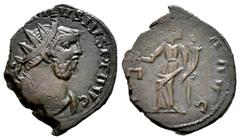 Roman Imperial Carausius. Antoninianus. 287-290 AD. London. (Ric-855/8). Anv.: [CAR]AVSIVS P F AVG, radiate and draped bust right. Rev.: [M-ONI-T]A AVG, Moneta standing left, holding scales and cornuc