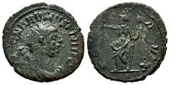 Roman Imperial Carausius. Antoninianus. 287-293 AD. Uncertain mint. (Ric-V 2 880). (Webb-985). Anv.: (IMP) CARAVSIVS P F AVG, radiate and draped bust to right. Rev.: P(AX) AVG, Pax standing to left, h