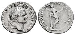 Roman Imperial Titus. Denarius. 79 AD. Rome. (Ric-15). (Rsc-268b). Anv.: IMP TITVS CAES VESPASIAN AVG P (M), laureate head right. Rev.: TR P VIIII IMP XIIII COS VII, Venus, seen half from behind, nake