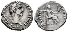 Roman Imperial Nerva. Denarius. 97 AD. Rome. (Ric-18). (Rsc-101). Anv.: IMP NERVA CAES AVG P M TR P COS III P P. Cabeza laureada a derecha. Rev.: IVSTITIA AVGVST. Justicia sedente a derecha, portando 