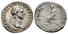 Roman Imperial Nerva. Denarius. 96 AD. Rome. (Ric-9). (Bmcre-19). (Rsc-132). Anv.: IMP NERVA CAES AVG P M TR P COS II P P, laureate head right. Rev.: SALVS PVBLICA, Salus seated left, holding ear of c