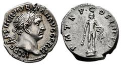 Roman Imperial Trajan. Denarius. 101-102 AD. Rome. (Ric-II 49). (Woytek-100a). (Bmcre-86/90). Anv.: IMP CAES NERVA TRAIAN AVG GERM, laureate head to right. Rev.: P M TR P COS IIII P P, Hercules standi