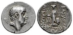 Greek Coins Cappadocian Kingdom. Ariobarzanes I Philoromaios. Drachm. RY 42 = 74/3 BC. Eusebeia under Mt. Argaios. (Hgc-7, 847). (Simonetta-30b). Anv.: Diademed head right. Rev.: ΒΑΣΙΛΕΩΣ / ΑΡΙΟΒΑΡZΑΝ