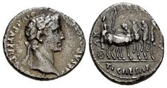 Roma Imperatorial Augustus. Denarius. 13-14 AD. Lugdunum. (Rsc-301). (Ffc-219). (Ric-224). (Cal-857a). Anv.: CAESAR AVGVSTVS DIVI. F. PATER. PATRIAE laureate head of Augustus right. Rev.: TI. CAESAR. 