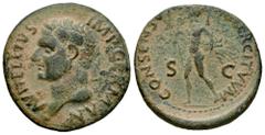Roman Imperial Vitellius. Unit. 69 AD. Tarraco. (Ric-40). (Bmcre-99/102). Anv.: A VITELLIVS IMP GERMAN, laureate head left. Rev.: CONSENSVS EXERCITVVM, Mars, helmeted, naked except for cloak floating 