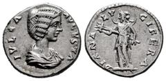 Roman Imperial Julia Domna. Antoninianus. 198-202 AD. Laodicea. (Spink-6578). (Ric-638 (Septimio Severo)). (Seaby-27). Rev.: DIANA LV CIFERA. Diana standing left and with crescent on shoulder, holding