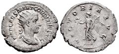 Roman Imperial Gordian III. Antoninianus. 238-239 d.C. Rome. (Ric-IV 5). (Rsc-357). Anv.: IMP CAES M ANT GORDIANVS AVG, radiate, draped and cuirassed bust to right. Rev.: VICTORIA AVG, Victory advanci