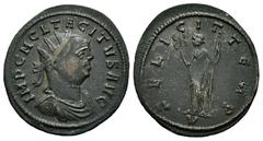 Roman Imperial Tacitus. Antoninianus. 275-276 AD. Ticinum. (Ric-3378 Online). Anv.: IMP C M C L TACITVS AVG, draped, cuirassed and radiate bust right. Rev.: FELICIT TEMP, Felicitas standing left, hold