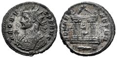 Roman Imperial Probus. Antoninianus. 281 AD. Rome. 4th office, 6th Emission. (Ric-187h). Anv.: PROBVS PF AVG. Bust on the left with radiated crown and scepter topped with an eagle. Rev.: ROMAE AETER. 