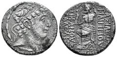 Greek Coins Seleukid Kingdom. Philip I Philadelphos. Tetradrachm. 93-83 BC. Antioch on the Orontes. (SNG Spaer-2800). Anv.: Diademed head to righ. Rev.: Zeus Nikephoros seated to left on throne; ΒΑΣΙΛ