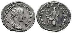 Roman Imperial Gordian III. Antoninianus. 240 d.C. Rome. (Ric-IV 70). (Rsc-314). Anv.: IMP GORDIANVS PIVS FEL AVG, radiate, draped and cuirassed bust to right. Rev.: ROMAE AETERNAE, Roma in military d