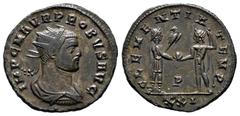 Roman Imperial Probus. Antoninianus. 276-282 d.C. Cyzicus. (Ric-905). Rev.: CLEMENTIA TEMP P/XXI. Ve. 4,09 g. Almost XF. Est...40,00. Spanish description: Probo. Antoniniano. 276-282 d.C. Cyzicus. (Ri