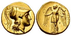 Greek Coins Kingdom of Macedon. Alexander III, "The Great". Stater. 336-323 BC. Posthumous issue of Memphis, under Ptolemy I Soter, as Satrap, ca. 323-311 BC. (Price-3966 var. (no serpent)). Anv.: Hea