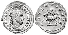 Roman Imperial Trajan Decius. Antoninianus. 249-251 AD. Rome. (Ric-62a). Anv.: IMP C M Q TRAIANVS DECIVS AVG, radiate and cuirassed bust right. Rev.: ADVENTVS AVG, Trajan Decius on horseback left, rai