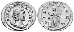 Roman Imperial Otacilia Severa. Antoninianus. 248-249 AD. Rome. (Ric-130). (Rsc-43). Rev.: PIETAS AVGVSTAE, Pietas standing to left, holding box of perfumes and raising hand. Ag. 4,27 g. XF. Est...100