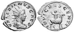 Roman Imperial Valerian I. Antoninianus. 255 AD. Colonia Agrippinensis. (Ric-3). (Rsc-26). Rev.: IOVI CRESCENTI, infant Jupiter seated facing, head to left, on back of goat walking to right. Ag. 3,57 