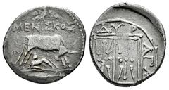 Greek Coins Illyria. Apollonia Pontika. Drachm. 275-248 BC. Magistrate Meniskos and Kallonos. (Hgc-3, 40). Ag. 3,09 g. Almost VF. Est...40,00. Spanish Description: Illyria. Apollonia Pontika. Dracma. 