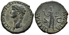 Roman Imperial Claudius. Unit. 50-54 AD. Rome. (Ric-113). (Bmcre-204). Anv.: TI CLAVDIVS CAESAR AVG P M (TR P IMP P P). Nacked head to left. Rev.: LIBERTAS AVGVSTA. Libertas draped standing to right, 