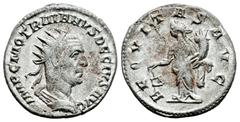 Roman Imperial Trajan Decius. Antoninianus. 252-253 AD. Antioch. (Ric-44a). (C-9). Anv.: IMP C M Q TRAIANVS DECIVS AVG Radiate, draped and cuirassed bust to right. Rev.: AEQVITAS AVGG Aequitas standin