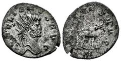 Roman Imperial Gallienus. Antoninianus. 267-268 AD. Rome. (Ric-285). (Mir-749b). Anv.: GALLIENVS AVG Radiate head to right. Rev.: SOLI CONS AVG. Bull standing right, XI in exergue. Ve. 3,11 g. Scarce.