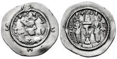 Greek Coins Sassanid Empire. Khusro I. Drachm. RY 21. AYLAN (Eran-asan-kard-Kavad). (Göbl-II/2). Ag. 4,06 g. Choice VF. Est...60,00. Spanish DescriptionImperio Sasánida. Khusro I. Dracma. RY 21. AYLAN