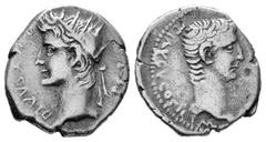 Roman Imperial Divus Augustus, with Germanicus. Drachm. 33-34 AD. Cappadocia. Caesarea-Eusebia. (Ric-62). (Rpc-3623F). (Sydenham-Caesarea 51). Anv.: DIVVS AV(GVSTVS), radiate head of Augustus to left.