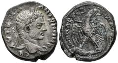 Roman Imperial Caracalla. Seleucis and Pieria. Tetradrachm. 215-217 d.C. Antioch. (Prieur-224). (McAlee-681). Anv.: ΑΥΤ•Κ•Μ•Α• •ΑΝΤΩΝЄΙΝΟC CЄΒ, laureate head right. Rev.: ΔΗΜΑΡX• ЄΞ• ΥΠΑ• ΤΟ• Δ•, eagl