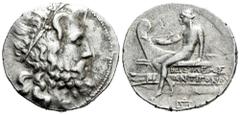 Greek Coins Kingdom of Macedon. Antigonos III Doson. Tetradrachm. 227-225 BC. Amphipolis. (Touratsoglou-52/3). (SNG Alpha bank-1046/7). (SNG München-1121/3). Anv.: Head of Poseidon to right, wearing w