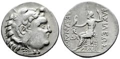 Greek Coins Thrace. Mesembria. Tetradrachm. 150-125 BC. In the name and types of Alexander III of Macedon. (Price-1055). (Hgc-3.2, 1568). Anv.: Head of Herakles to right, wearing lion skin headdress. 